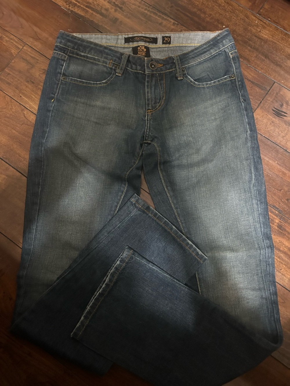 Women’s ed hardy Blue Denim Jeans - Classic Straight Fit